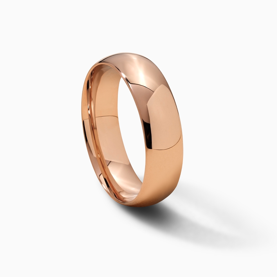 Rose gold wedding bands